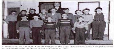 Black and white picture of 14 young boys