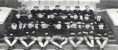 Prep school boys sitting on the steps
